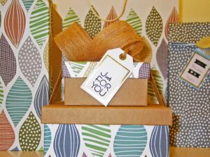 Eco-friendly print packaging on recycled kraft paper with green leaf accents and soy-based ink design sustainable printing