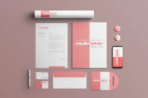 essential print collateral including business cards, brochures, and letterheads