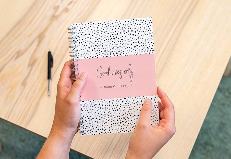 Personalised Printing On Notebooks, Gift Tags, And Packaging With Individual Names And Branding