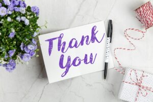 printed thank you cards after events