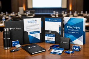 corporate event folders and kits
