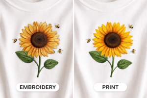 embroidery vs print for apparel
