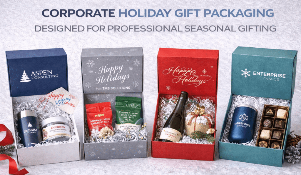 Corporate Holiday Gift Packaging Designed For Professional Seasonal Gifting