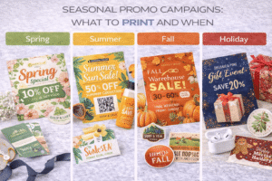 Seasonal promotional printing used across campaigns and calendar phases