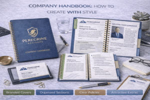 Company handbook design applied to professional internal documentation
