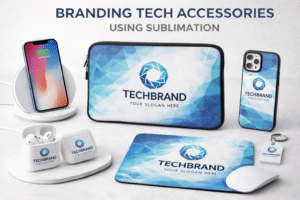 Sublimation tech accessories used for long-term brand visibility