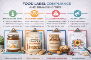 Multi-use label design applied across multiple product variations
