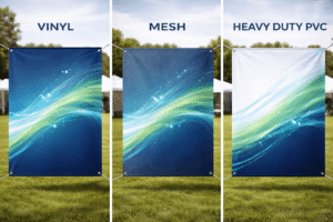 Outdoor Events banner materials used for weather-resistant event signage