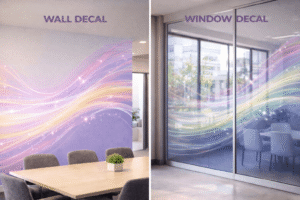 Wall decals vs window decals used for interior and exterior branding
