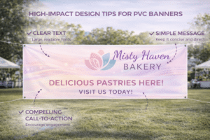 PVC banner design tips applied to high-visibility signage